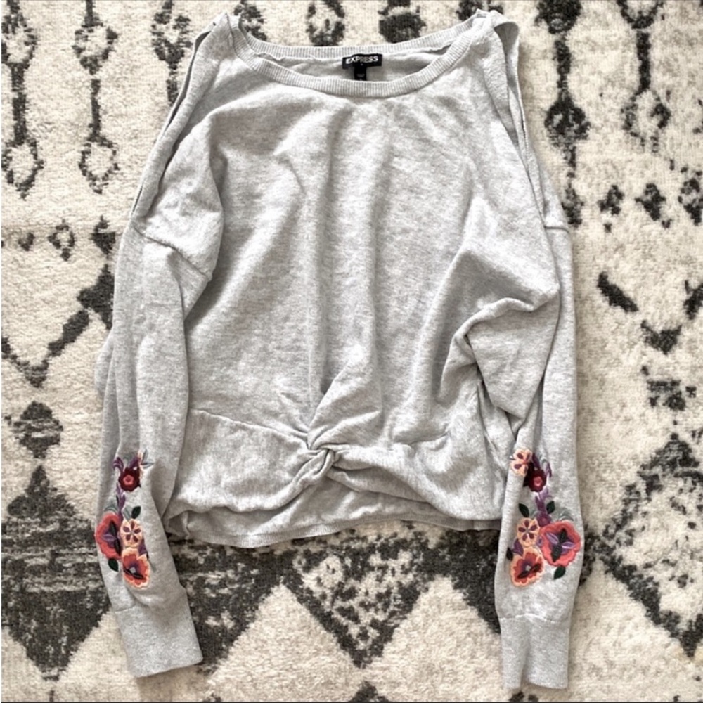 Express Cold Shoulder Sweater - Picture 3 of 7